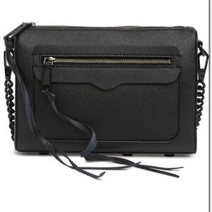 Rebecca Minkoff Avery Leather Crossbody Bag in Black Hardware